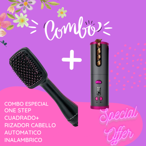 COMBO ONE STEP CUADDRADO + RIZADOR AUTOM
