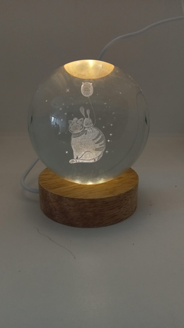 lampara esfera cristal 3D - Image 2